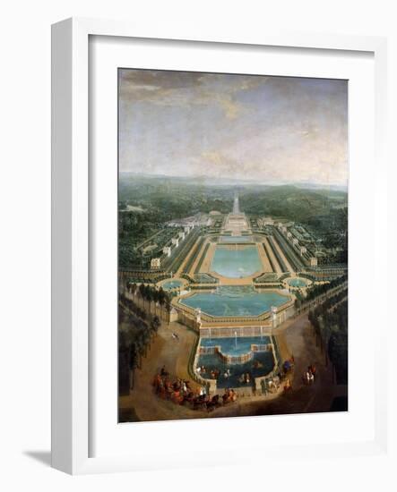 General View of the Chateau and Gardens at Marly, around 1724-Pierre-Denis Martin II-Framed Giclee Print