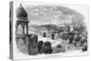 General View of the City with the Jama Masjid Mosque in the Distance-null-Stretched Canvas