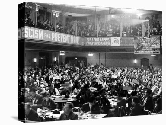 General View of the Communist National Convention at the Metropolitan Opera House-null-Stretched Canvas