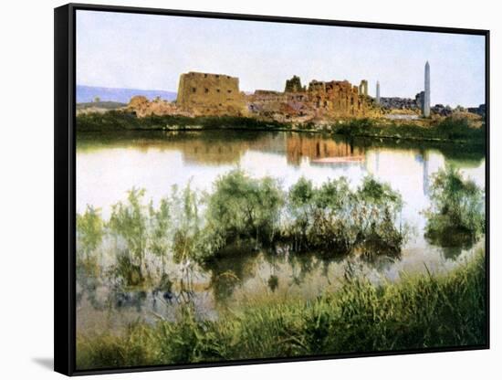 General View of the Grand Temple of Amen Ra, Egypt, 20th Century-null-Framed Stretched Canvas