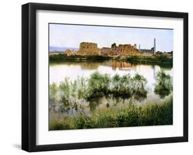 General View of the Grand Temple of Amen Ra, Egypt, 20th Century-null-Framed Giclee Print