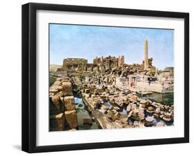 General View of the Grand Temple of Amun-Re, Karnak, Luxor, Egypt, 20th Century-null-Framed Giclee Print