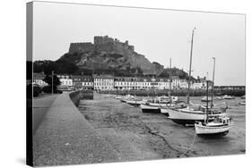 General View of the Harbour in St Helier 1977-Dixie Dean-Stretched Canvas