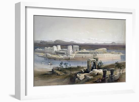 General View of the Island of Philae, Nubia, 1838-David Roberts-Framed Giclee Print