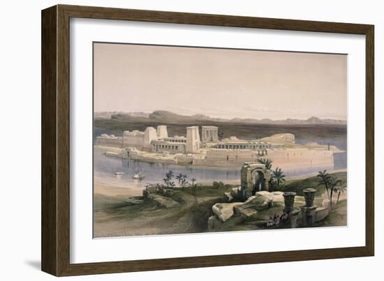 General View of the Island of Philae, Nubia-David Roberts-Framed Giclee Print