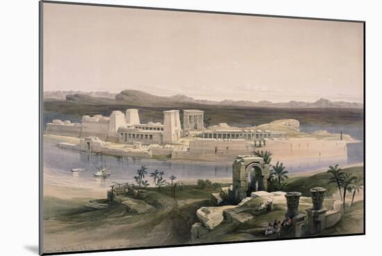 General View of the Island of Philae, Nubia-David Roberts-Mounted Giclee Print