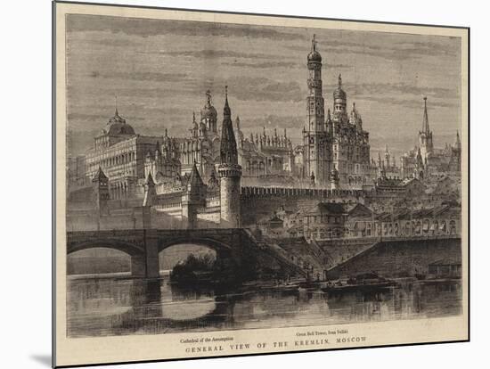 General View of the Kremlin, Moscow-null-Mounted Giclee Print