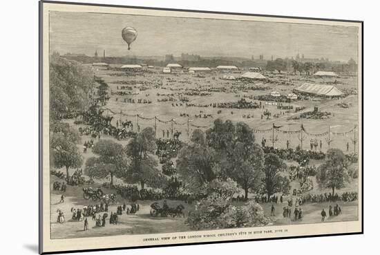 General View of the London School Children's Fete in Hyde Park-null-Mounted Giclee Print