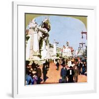 General view of the Pike at the World Fair, St Louis, Missouri, USA, 1904. Artist: Unknown-Unknown-Framed Giclee Print