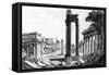 General View of the Roman Forum, 1817-Luigi Rossini-Framed Stretched Canvas