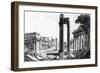 General View of the Roman Forum, 1817-Luigi Rossini-Framed Giclee Print