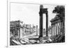 General View of the Roman Forum, 1817-Luigi Rossini-Framed Giclee Print