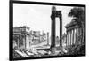 General View of the Roman Forum, 1817-Luigi Rossini-Framed Giclee Print