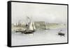 General View of the Ruins of Luxor from the Nile, from "Egypt and Nubia", Vol.1-David Roberts-Framed Stretched Canvas