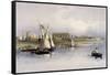 General View of the Ruins of Luxor, from the Nile-David Roberts-Framed Stretched Canvas