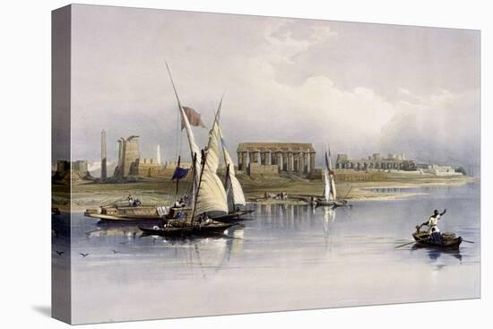 General View of the Ruins of Luxor, from the Nile-David Roberts-Stretched Canvas