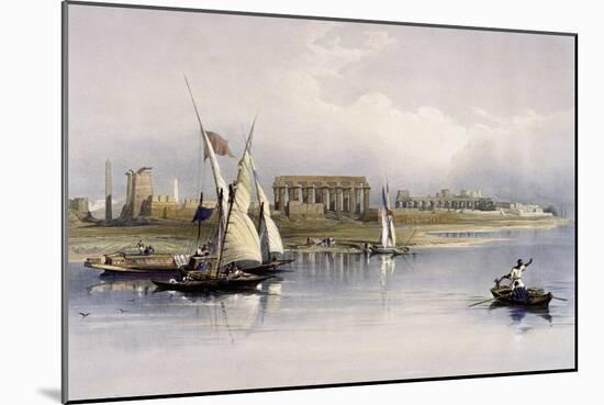 General View of the Ruins of Luxor, from the Nile-David Roberts-Mounted Giclee Print