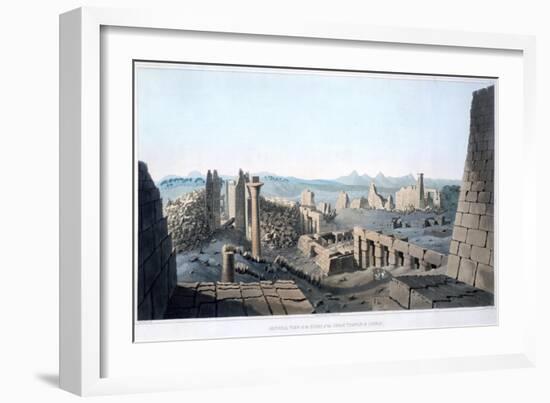 General View of the Ruins of the Great Temple at Carnac, Egypt, 1820-I Clark-Framed Giclee Print