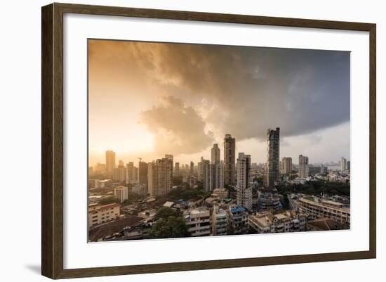 General View of the Skyline of Central Mumbai (Bombay), Maharashtra, India, Asia-Alex Robinson-Framed Photographic Print