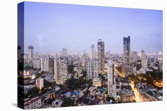 General View of the Skyline of Central Mumbai (Bombay), Maharashtra, India, Asia-Alex Robinson-Stretched Canvas