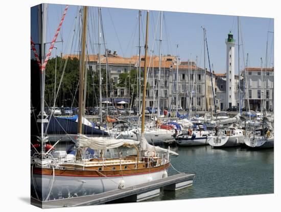 General View of the Yatch Basin and Lighthouse, La Rochelle, Charente-Maritime, France, Europe-Peter Richardson-Stretched Canvas