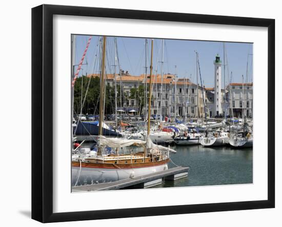 General View of the Yatch Basin and Lighthouse, La Rochelle, Charente-Maritime, France, Europe-Peter Richardson-Framed Photographic Print