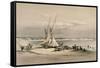 General View of Tyre-David Roberts-Framed Stretched Canvas