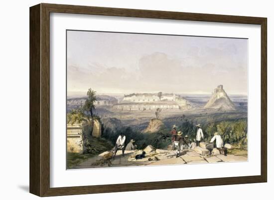 General View of Uxmal, Taken from the Archway of Las Monjas, from 'Views of Ancient Monuments in…-Frederick Catherwood-Framed Giclee Print