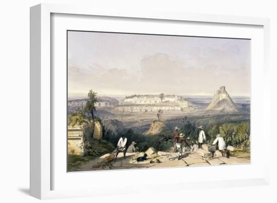 General View of Uxmal, Taken from the Archway of Las Monjas, from 'Views of Ancient Monuments in…-Frederick Catherwood-Framed Giclee Print