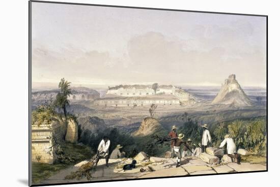 General View of Uxmal, Taken from the Archway of Las Monjas, from 'Views of Ancient Monuments in…-Frederick Catherwood-Mounted Giclee Print