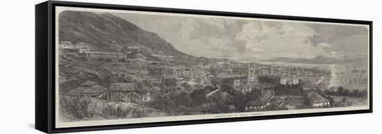 General View of Victoria, Hong-Kong-null-Framed Stretched Canvas