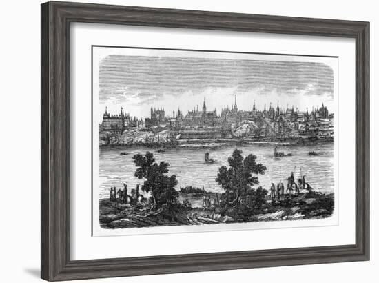 General View of Warszawa, Seen across the Vistula-null-Framed Art Print