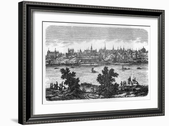 General View of Warszawa, Seen across the Vistula-null-Framed Art Print