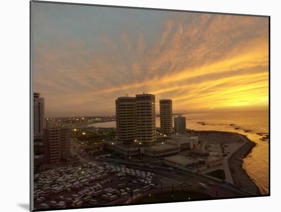 General View Showing Sunset Over Tripoli City-null-Mounted Premium Photographic Print