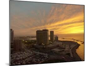 General View Showing Sunset Over Tripoli City-null-Mounted Premium Photographic Print