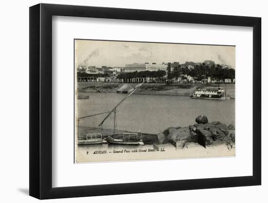 General View with Grand Hotel, Aswan, Egypt-null-Framed Photographic Print