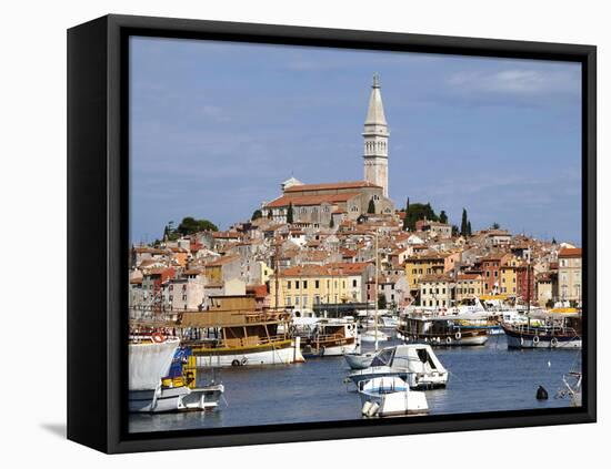 General View with St. Euphemia Church, Istrian Peninsula, Rovinj, Croatia-Prisma-Framed Stretched Canvas