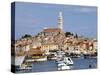 General View with St. Euphemia Church, Istrian Peninsula, Rovinj, Croatia-Prisma-Stretched Canvas