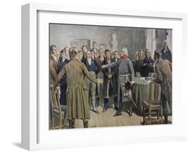 General Von Yorck Urges the East Prussian Diet at Konigsberg to Take Decisive Action-Woldemar Friedrich-Framed Art Print