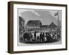 General Walker Reviewing Troops on the Grand Plaza, Granada, Capital of Nicaragua.-null-Framed Giclee Print