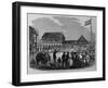 General Walker Reviewing Troops on the Grand Plaza, Granada, Capital of Nicaragua.-null-Framed Giclee Print