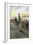General Washington and French General Rochambeau Overseeing the Trenches at Yorktown, c.1781-null-Framed Giclee Print