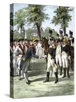 General Washington Introduced to Comte de Rochambeau, Commander of French Forces Allied with U.S-null-Stretched Canvas