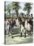 General Washington Introduced to Comte de Rochambeau, Commander of French Forces Allied with U.S-null-Stretched Canvas