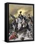 General Washington Leading the Americans at the Battle of Princeton, New Jersey, c.1777-null-Framed Stretched Canvas