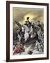 General Washington Leading the Americans at the Battle of Princeton, New Jersey, c.1777-null-Framed Giclee Print