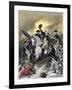 General Washington Leading the Americans at the Battle of Princeton, New Jersey, c.1777-null-Framed Giclee Print