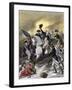 General Washington Leading the Americans at the Battle of Princeton, New Jersey, c.1777-null-Framed Giclee Print