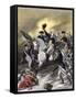 General Washington Leading the Americans at the Battle of Princeton, New Jersey, c.1777-null-Framed Stretched Canvas