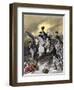General Washington Leading the Americans at the Battle of Princeton, New Jersey, c.1777-null-Framed Giclee Print